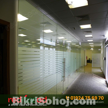 The best Frosted office glass sticker design in Bangladesh